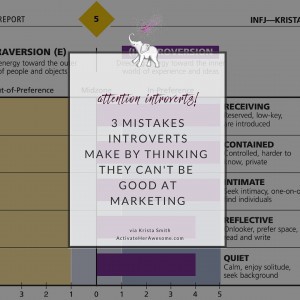 3 Mistakes Introverts Make in Thinking They Can't be Good at Marketing via Krista Smith at ActivateHerAwesome.com