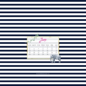 June Wallpaper via Krista Smith at ActivateHerAwesome.com - elephant stripe version iPad