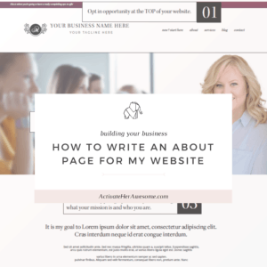 HOW TO WRITE AN ABOUT PAGE FOR MY WEBSITE _ via Krista Smith at ActivateHerAwesome.com