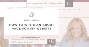 HOW TO WRITE AN ABOUT PAGE FOR MY WEBSITE_ via Krista Smith at ActivateHerAwesome.com
