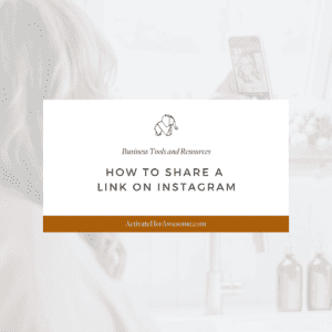 How to Share a Link on Instagram by Krista Smith at ActivateHerAwesome.com