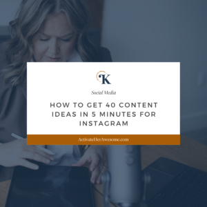 How to Get 40 content ideas in 5 minutes for Instagram
